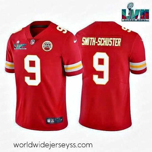 Exceptionally fashioned Toddler Kansas City Chiefs 9 JuJu Smith Schuster Red Super Bowl LVII Patch Vapor Untouchable Limited Stitched Jersey
