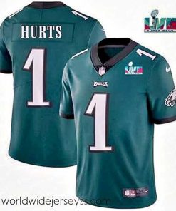 Finely crafted Toddler Philadelphia Eagles 1 Jalen Hurts Green Super Bowl LVII Patch Vapor Untouchable Limited Stitched Jersey