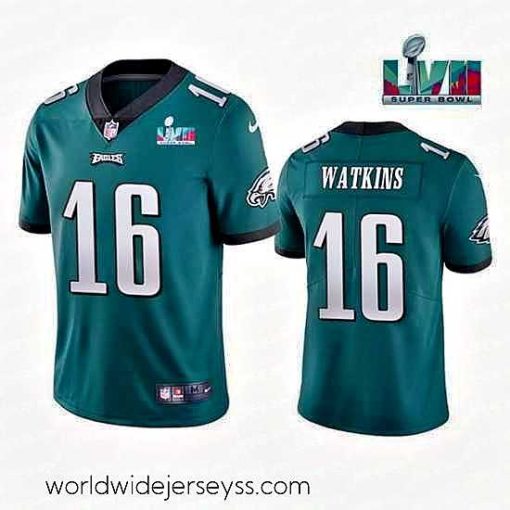 Marvelously styled Toddler Philadelphia Eagles 16 Quez Watkins Green Super Bowl LVII Vapor Untouchable Limited Stitched Jersey