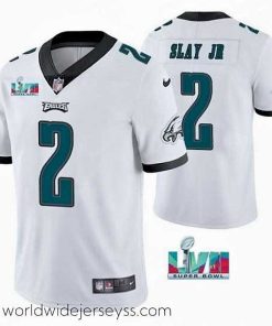 Finely crafted Toddler Philadelphia Eagles 2 Darius Slay JR White Super Bowl LVII Patch Vapor Untouchable Limited Stitched Jersey