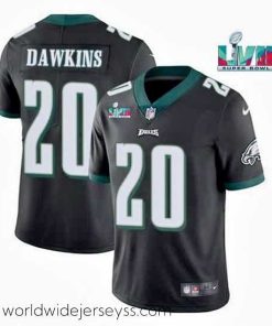 Exquisitely designed Toddler Philadelphia Eagles 20 Brian Dawkins Black Super Bowl LVII Patch Vapor Untouchable Limited Stitched Jersey