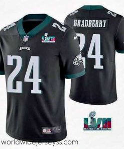 Exquisitely designed Toddler Philadelphia Eagles 24 James Bradberry Black Super Bowl LVII Vapor Untouchable Limited Stitched Jersey