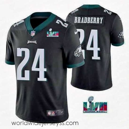 Exquisitely designed Toddler Philadelphia Eagles 24 James Bradberry Black Super Bowl LVII Vapor Untouchable Limited Stitched Jersey
