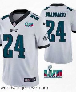 Marvelously styled Toddler Philadelphia Eagles 24 James Bradberry White Super Bowl LVII Vapor Untouchable Limited Stitched Jersey