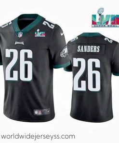 Exceptionally fashioned Toddler Philadelphia Eagles 26 Miles Sanders Black Super Bowl LVII Patch Vapor Untouchable Limited Stitched Jersey