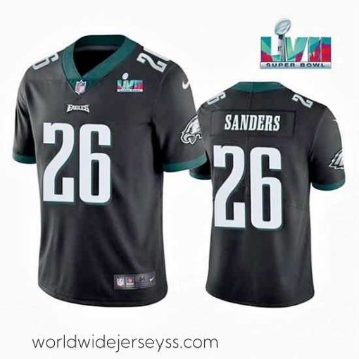 Exceptionally fashioned Toddler Philadelphia Eagles 26 Miles Sanders Black Super Bowl LVII Patch Vapor Untouchable Limited Stitched Jersey