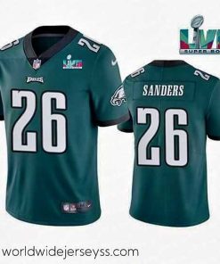 Superbly made Toddler Philadelphia Eagles 26 Miles Sanders Green Super Bowl LVII Patch Vapor Untouchable Limited Stitched Jersey