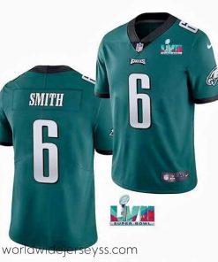 Marvelously styled Toddler Philadelphia Eagles 6 DeVonta Smith Green Super Bowl LVII Patch Vapor Untouchable Limited Stitched Jersey
