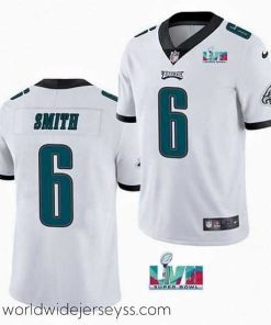 Exceptionally fashioned Toddler Philadelphia Eagles 6 DeVonta Smith White Super Bowl LVII Patch Vapor Untouchable Limited Stitched Jersey