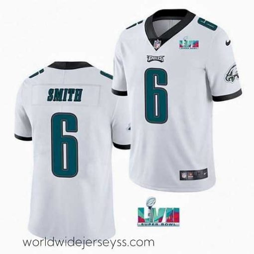 Exceptionally fashioned Toddler Philadelphia Eagles 6 DeVonta Smith White Super Bowl LVII Patch Vapor Untouchable Limited Stitched Jersey