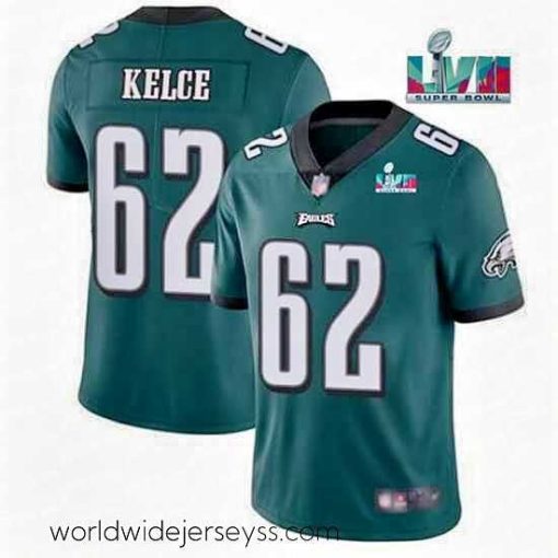 Finely crafted Toddler Philadelphia Eagles 62 Jason Kelce Green Super Bowl LVII Patch Vapor Untouchable Limited Stitched Jersey