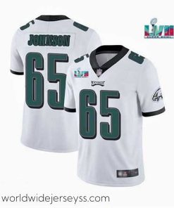 Finely crafted Toddler Philadelphia Eagles 65 Lane Johnson White Super Bowl LVII Patch Vapor Untouchable Limited Stitched Jersey
