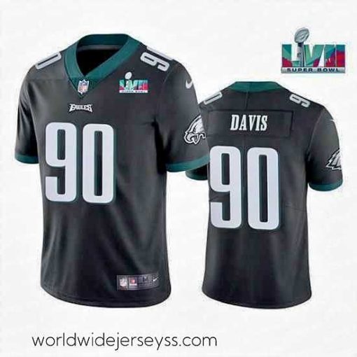 Exceptionally fashioned Toddler Philadelphia Eagles 90 Jordan Davis Black Super Bowl LVII Vapor Untouchable Limited Stitched Jersey