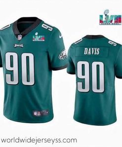 Exceptionally fashioned Toddler Philadelphia Eagles 90 Jordan Davis Green Super Bowl LVII Patch Vapor Untouchable Limited Stitched Jersey