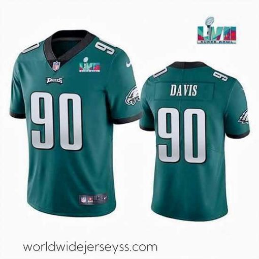 Exceptionally fashioned Toddler Philadelphia Eagles 90 Jordan Davis Green Super Bowl LVII Patch Vapor Untouchable Limited Stitched Jersey