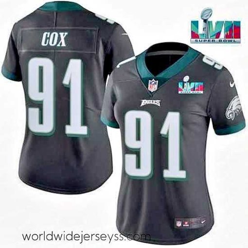 Exceptionally fashioned Toddler Philadelphia Eagles 91 Fletcher Cox Black Super Bolw LVII Patch Vapor Untouchable Limited Stitched Football Jersey
