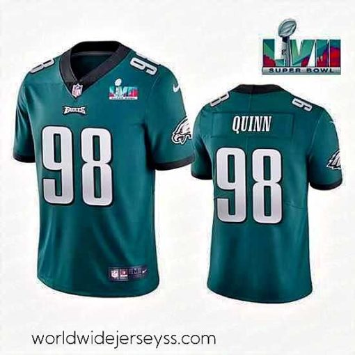 Superbly made Toddler Philadelphia Eagles 98 Robert Quinn Green Super Bowl LVII Vapor Untouchable Limited Stitched Jersey