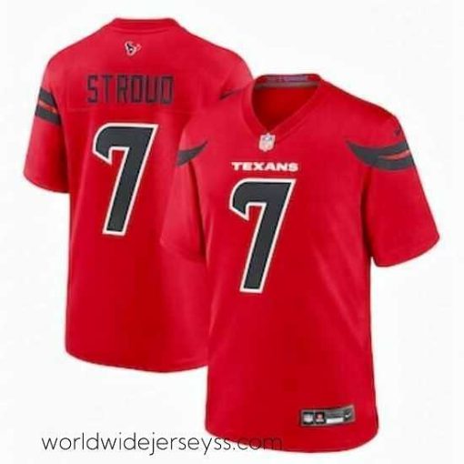 Marvelously styled Men's Houston Texans #7 C.J. Stroud Red Fashion With Patch Vapor Untouchable Limited Stitched Nike Football Jersey