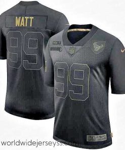 Superbly made Men's Houston Texans #99 J.J. Watt Black Nike 2020 Salute To Service Limited Jersey