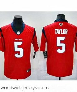 Superbly made Men's Houston Texans Tyrod Taylor 5 Nike Red Vapor Limited Jersey