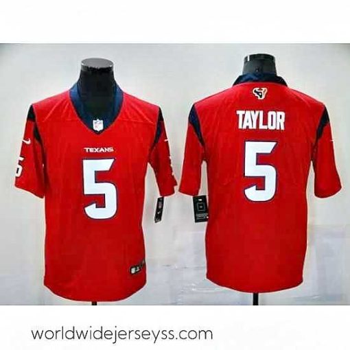 Superbly made Men's Houston Texans Tyrod Taylor 5 Nike Red Vapor Limited Jersey