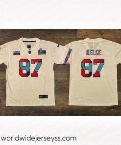 Exceptionally fashioned Men's Kansas City Chiefs #87 Travis Kelce White Super Bowl LVII Patch Vapor Untouchable Limited Stitched Jersey