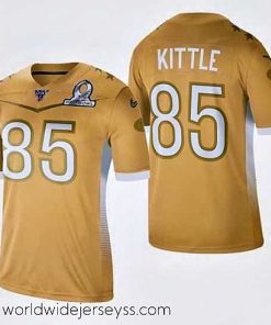 Exceptionally fashioned Men's San Francisco 49ers #85 George Kittle 2020 NFC Pro Bowl Game Jersey