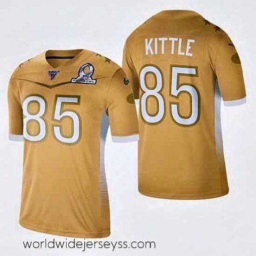 Exceptionally fashioned Men's San Francisco 49ers #85 George Kittle 2020 NFC Pro Bowl Game Jersey