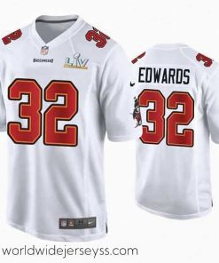 Marvelously styled Mike Edwards Buccaneers White Super Bowl Lv Game Fashion Jersey