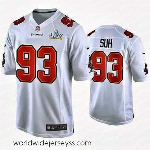 Exceptionally fashioned Ndamukong Suh Buccaneers White Super Bowl Lv Game Fashion Jersey