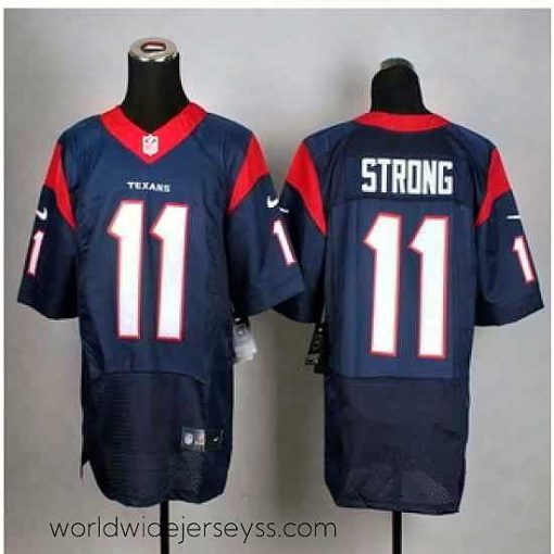 Marvelously styled New Houston Texans #11 Jaelen Strong Navy Blue Team Color Stitched NFL Elite Jersey