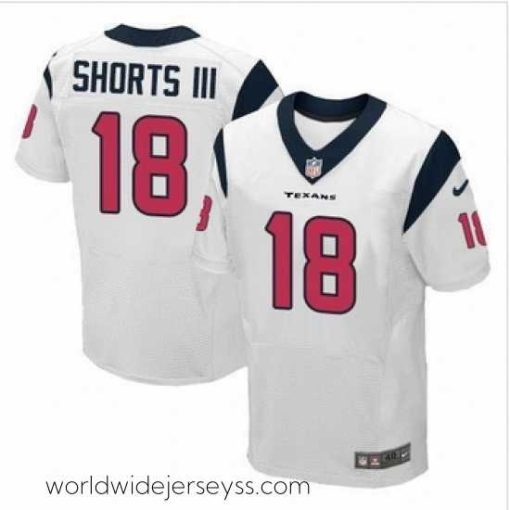 Exceptionally fashioned New Houston Texans 18# Cecil Shorts III White Stitched NFL Elite Jersey