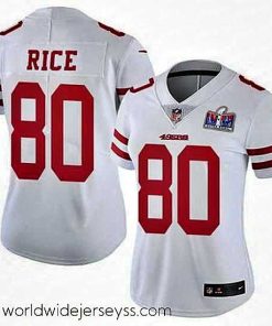 Finely crafted Nike 49ers 80 Jerry Rice White Stitched NFL Vapor Untouchable Limited 2024 Super Bowl LVIII Jersey