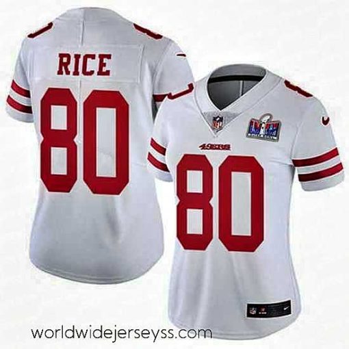 Finely crafted Nike 49ers 80 Jerry Rice White Stitched NFL Vapor Untouchable Limited 2024 Super Bowl LVIII Jersey