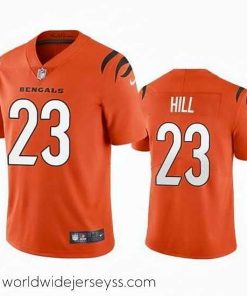 Marvelously styled Nike Bengals 23 Daxton Hill Orange 2022 NFL Draft Vapor Untouchable Limited Jerse