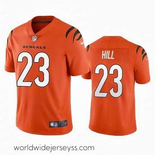 Marvelously styled Nike Bengals 23 Daxton Hill Orange 2022 NFL Draft Vapor Untouchable Limited Jerse