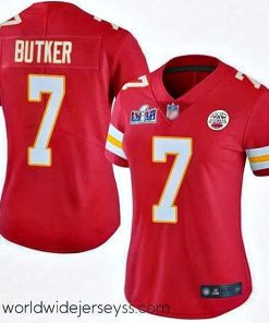 Superbly made Nike Chiefs 7 Harrison Butker Red Team Color Bound Stitched NFL Vapor Untouchable Limited 2024 Super Bowl LVIII Jersey