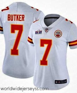 Exquisitely designed Nike Chiefs 7 Harrison Butker White Bound Stitched NFL Vapor Untouchable Limited 2024 Super Bowl LVIII Jersey
