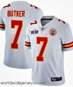 Exceptionally fashioned Nike Chiefs 7 Harrison Butker White Bound Stitched NFL Vapor Untouchable Limited 2024 Super Bowl LVIII Jersey