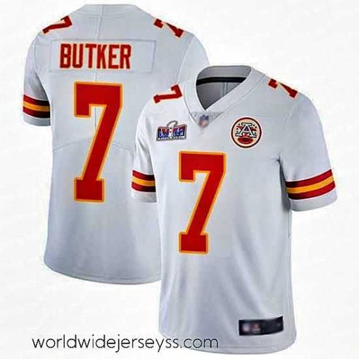 Exceptionally fashioned Nike Chiefs 7 Harrison Butker White Bound Stitched NFL Vapor Untouchable Limited 2024 Super Bowl LVIII Jersey