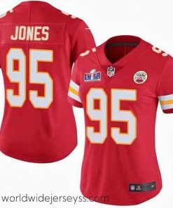 Marvelously styled Nike Chiefs 95 Chris Jones Red Team Color Bound Stitched NFL Vapor Untouchable Limited 2024 Super Bowl LVIII Jersey