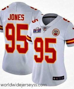Exceptionally fashioned Nike Chiefs 95 Chris Jones White Bound Stitched NFL Vapor Untouchable Limited 2024 Super Bowl LVIII Jersey