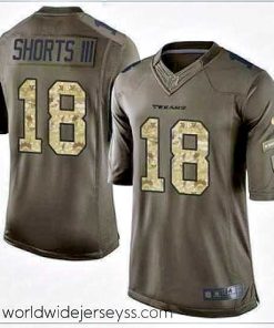 Exceptionally fashioned Nike Houston Texans #18 Cecil Shorts III Green 27s Stitched NFL Limited Salute to Service Jersey
