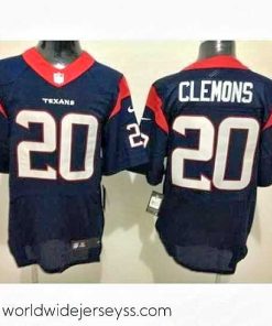 Marvelously styled Nike Houston Texans 20 Chris Clemons Blue Elite NFL Jersey