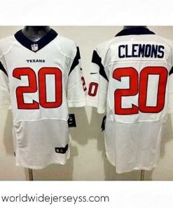 Exceptionally fashioned Nike Houston Texans 20 Chris Clemons White Elite NFL Jersey