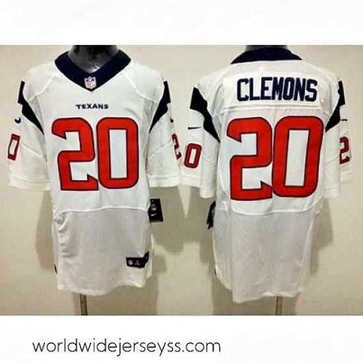Exceptionally fashioned Nike Houston Texans 20 Chris Clemons White Elite NFL Jersey