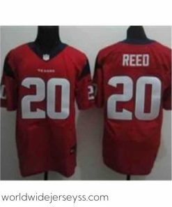 Superbly made Nike Houston Texans 20 Ed Reed Red Elite NFL Jersey