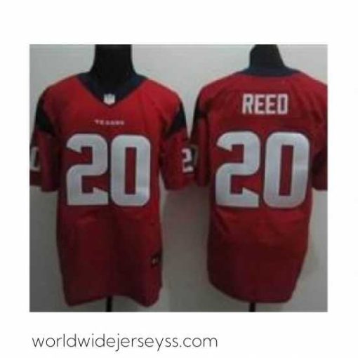 Superbly made Nike Houston Texans 20 Ed Reed Red Elite NFL Jersey