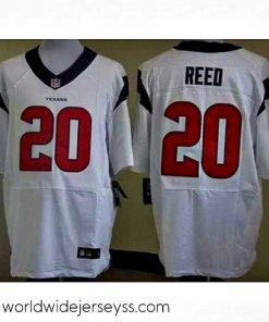 Finely crafted Nike Houston Texans 20 Ed Reed White Elite NFL Jersey