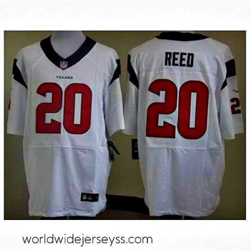Finely crafted Nike Houston Texans 20 Ed Reed White Elite NFL Jersey